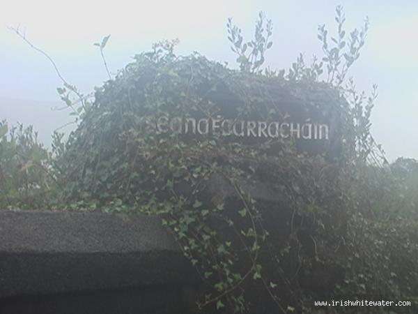 Bridge amrking the river. Access is gained on river right.