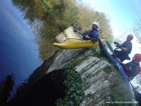 tony seal launching into the pool beside th e car park at clashganny