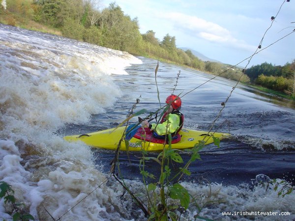 clare mcsweeney running the second wier at clashganny high water