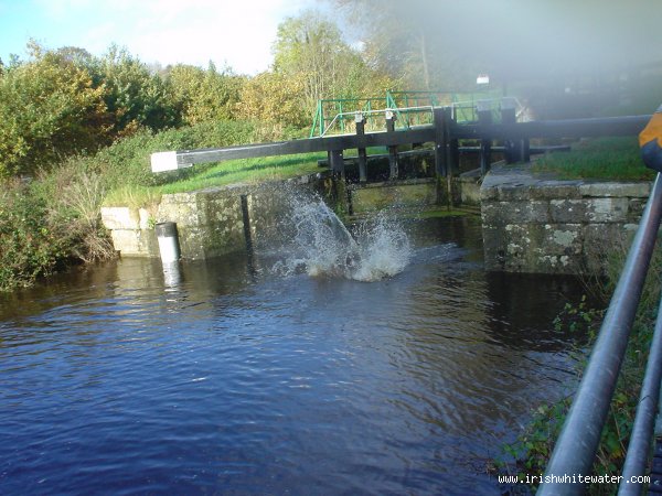 launching off the bottom lck gate at clashganny in high water