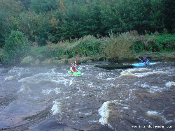 rapids river left or the V wier at clashganny medium - high water