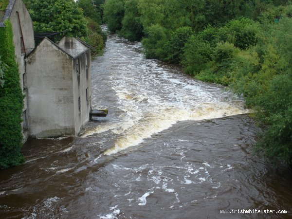 Blackwater/Boyne in Mega High Water-Weir below 1st bridge