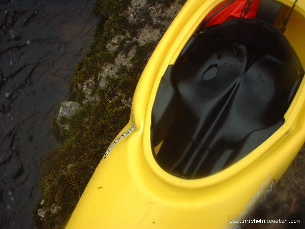 the result of sending a beginner down the salmon gate on the v wier at clashganny