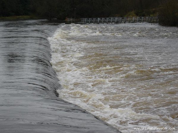 Diagonal Weir At Ramparts in High Water