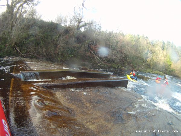 the new weir on Glenarm at low water.