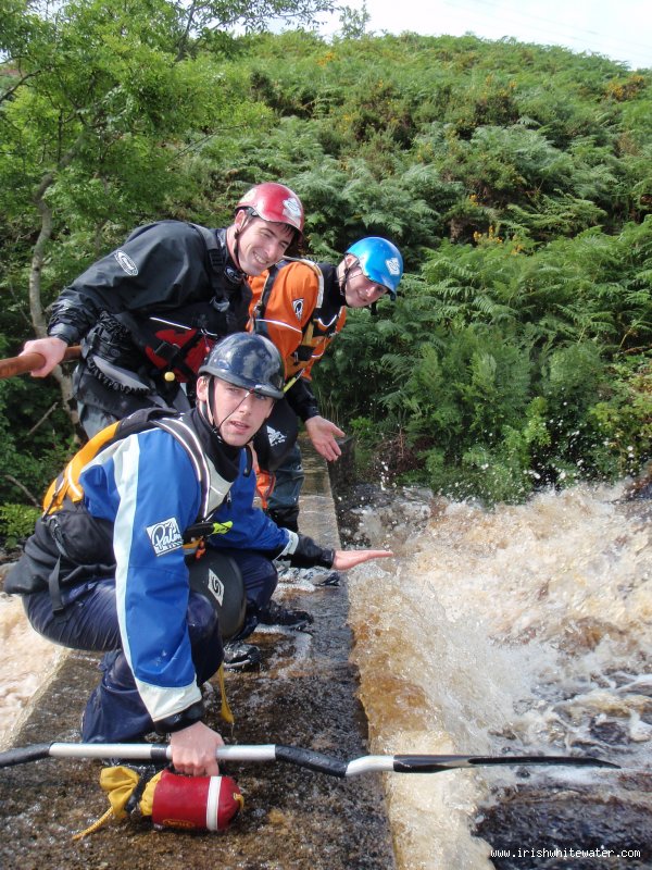 Foot bridge – very high water in August 2008
