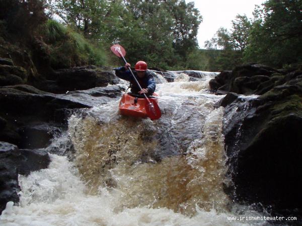 Jacksons, Very low water. Paddler Mark Ahern.