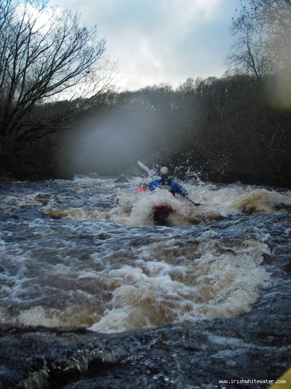 Paul summers in the first rapid on the lough dan section.