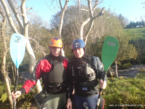 Top class kayakers Kev and Conor a day on the kip.