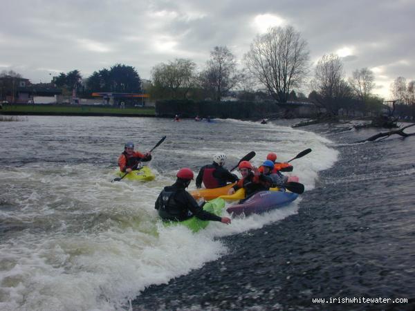 Weir river left Medium water