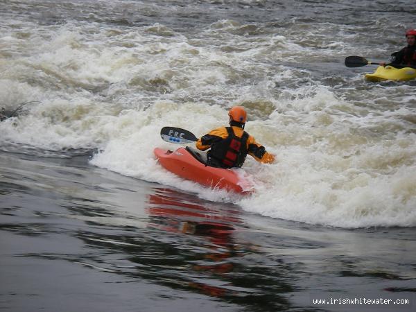 Weir river right medium water