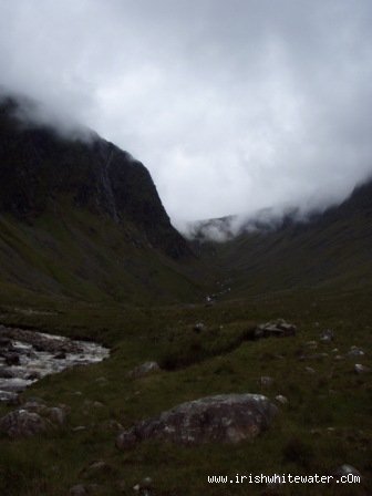 View up the valley