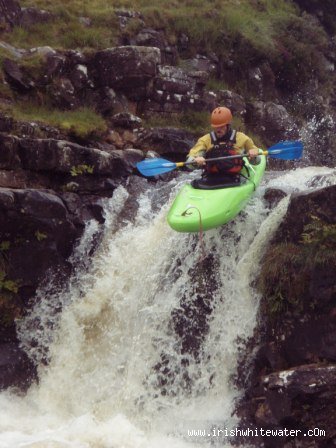 JP sailing of the main drop on the S-bend.Low water
