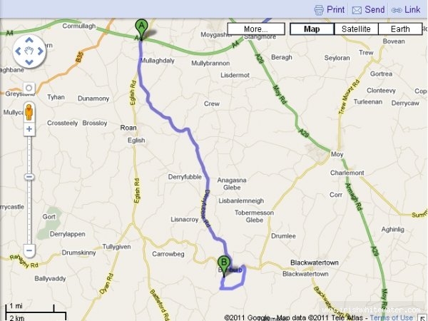 Route from motorway to "short" get-on