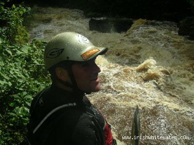 Dave scouting below main falls