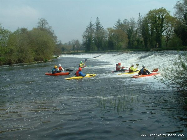 full view of the first wier at clashganny in lowish water