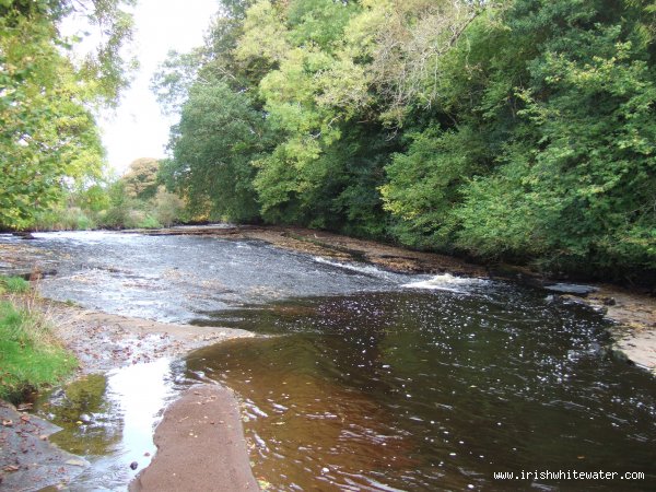The slide at the waterfoot in very low water