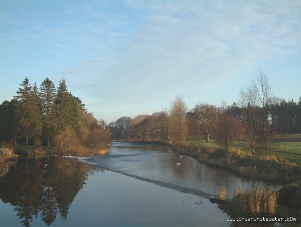 newbridge college weir from upstream in low water