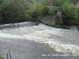 palmerstown weir looking at left hand face in low water