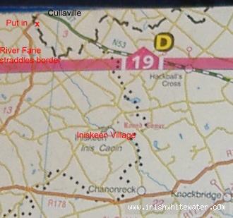 Not sure where your put out is? Have looked at this river myself recently, with a view to a paddle - looks interesting