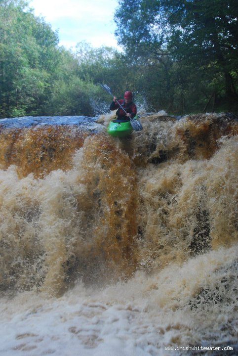 main fall on roogagh
 paddler keith bradley letterkenny IT canoe club
