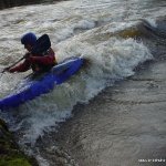 Matt side surfs the foam pile by the wall on blackwater play wave