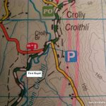 Map of River location and first rapid location from Shhet 1 OS Discovery series.